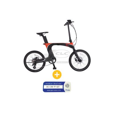 VELO A ASSISTANCE ELECTRIQUE CARBON 20P R&N+ MARQUAG+DECL BICYCODE